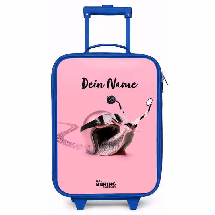 Kinderkoffer Blau mit Name - Escar-Go - Rosa — 1