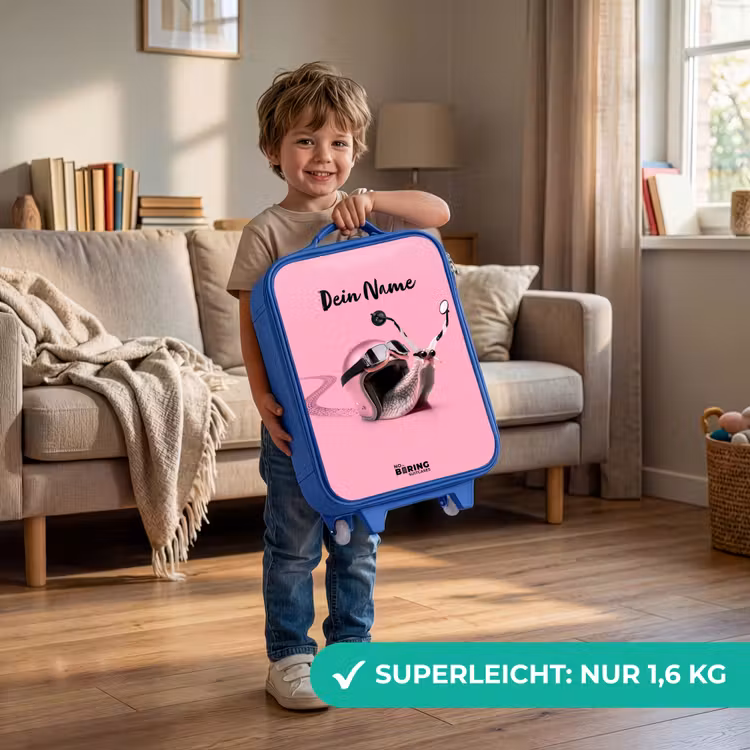 Kinderkoffer Blau mit Name - Escar-Go - Rosa — 2