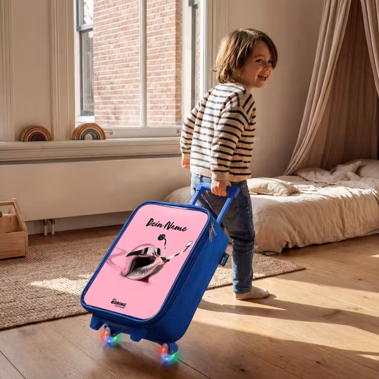 Kinderkoffer Blau mit Name - Escar-Go - Rosa — 3