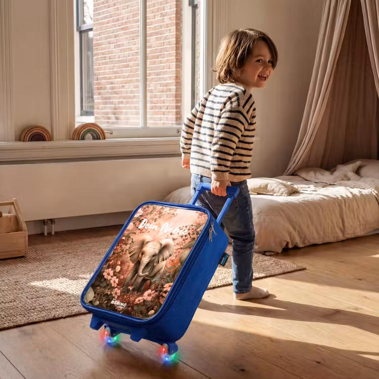 Kinderkoffer Blau mit Name - Flora flapoor — 3