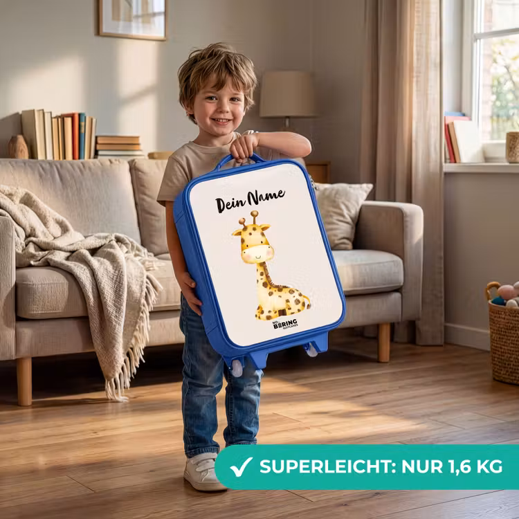 Kinderkoffer Blau mit Name - Gigi Giraffe — 2