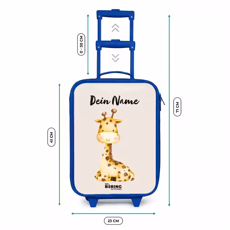 Kinderkoffer Blau mit Name - Gigi Giraffe — 6