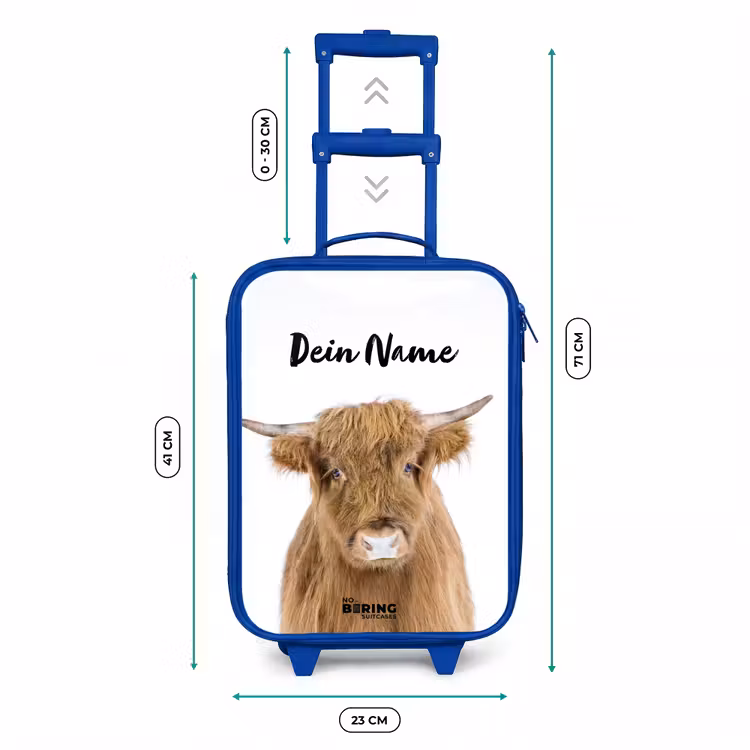Kinderkoffer Blau mit Name - Halbe Hooglander — 6