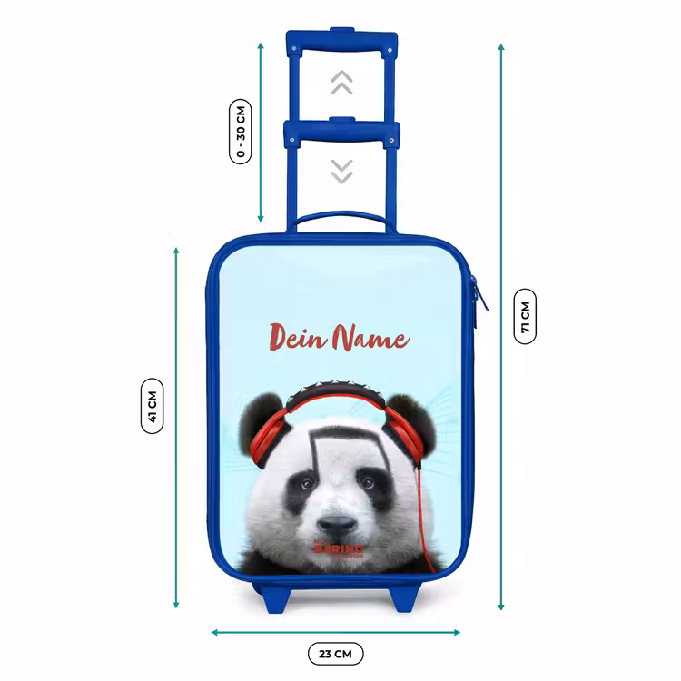 Kinderkoffer Blau mit Name - Kees der Panda — 6