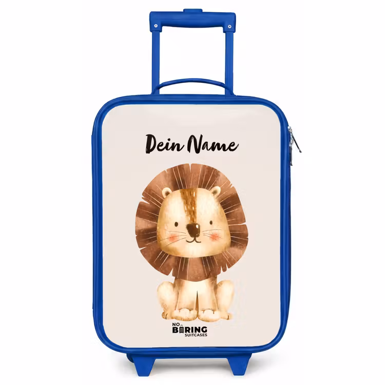Kinderkoffer Blau mit Name - Lamar Löwe — 1