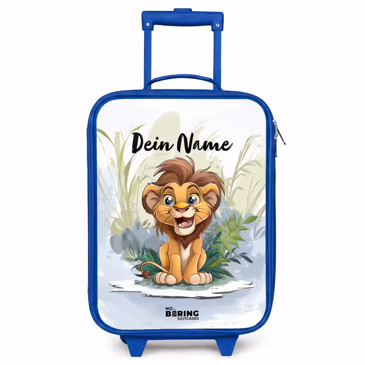 Kinderkoffer Blau mit Name - Lenny Löwe — 1