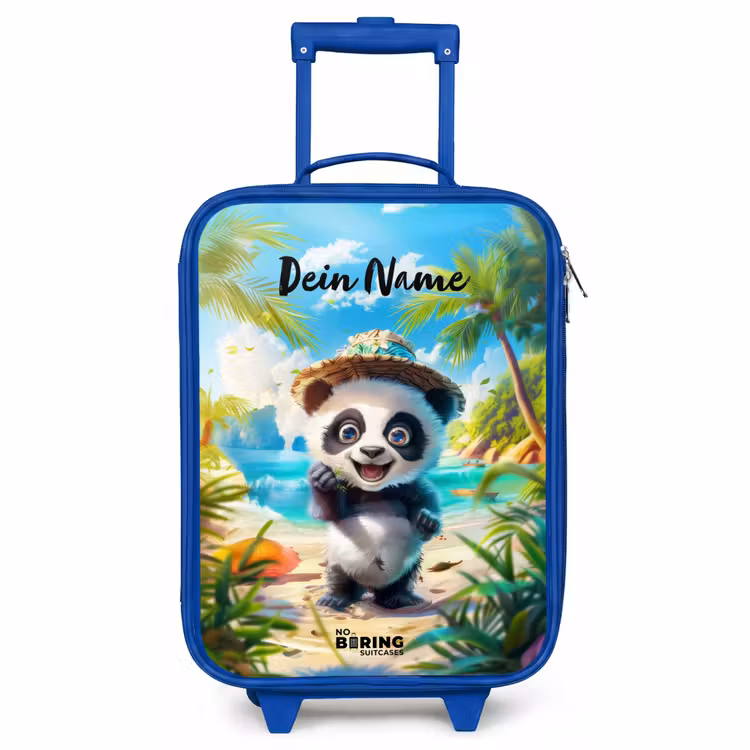 Kinderkoffer Blau mit Name - Pablo-Panda — 1