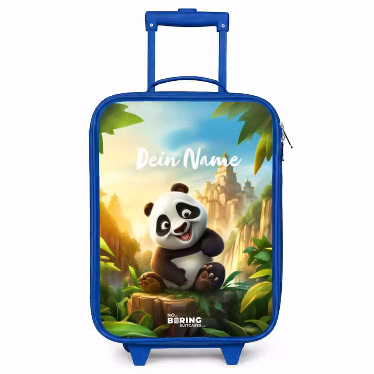 Kinderkoffer Blau mit Name - Peter Panda — 1