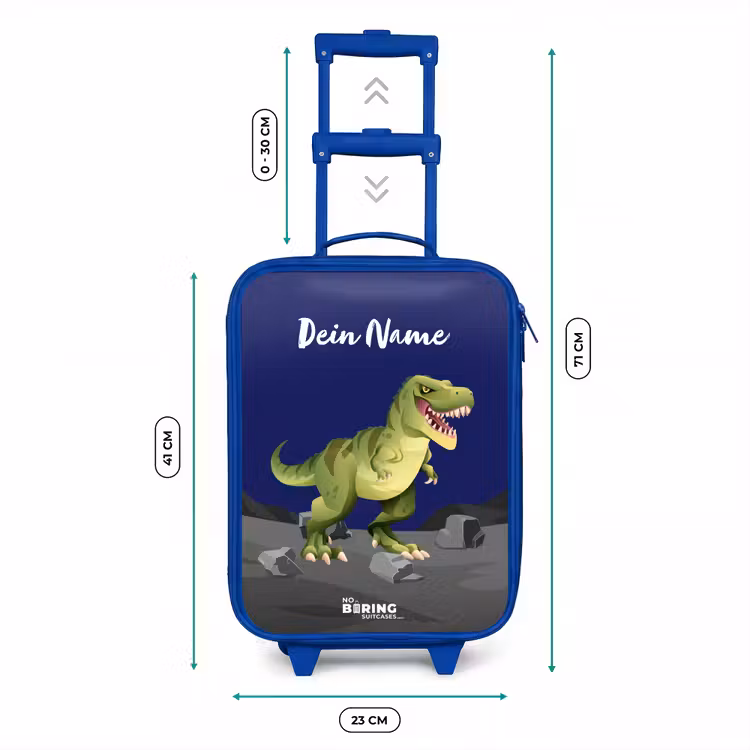 Kinderkoffer Blau mit Name - Tjibbe T-Rex — 6