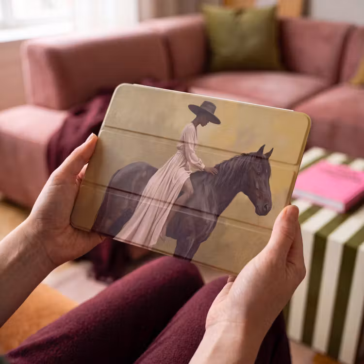 iPad Hülle - Pferd - Klassisch - Ocker — 3