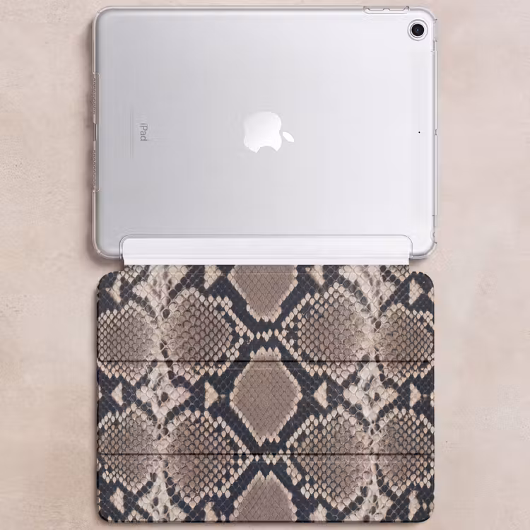 iPad Hülle - Schlangendruck - Python - Braun — 6