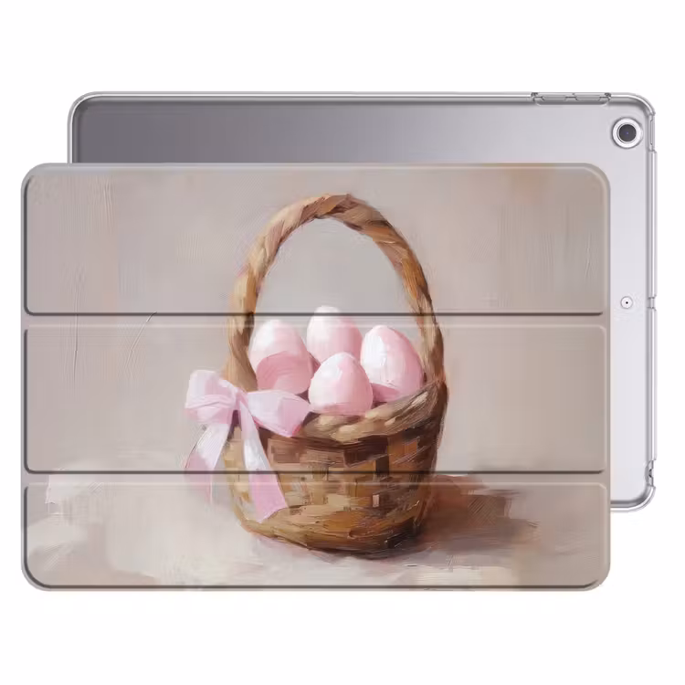 iPad Hülle - Korb - Eier - Rosa — 1
