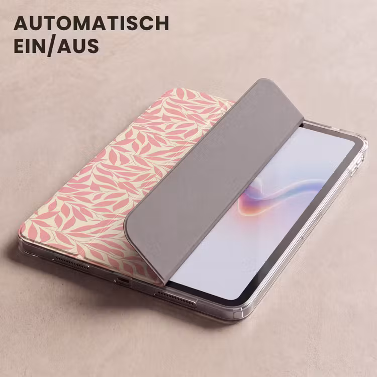 iPad Hülle - Rosa – Blätter – Dynamisch – Muster — 4
