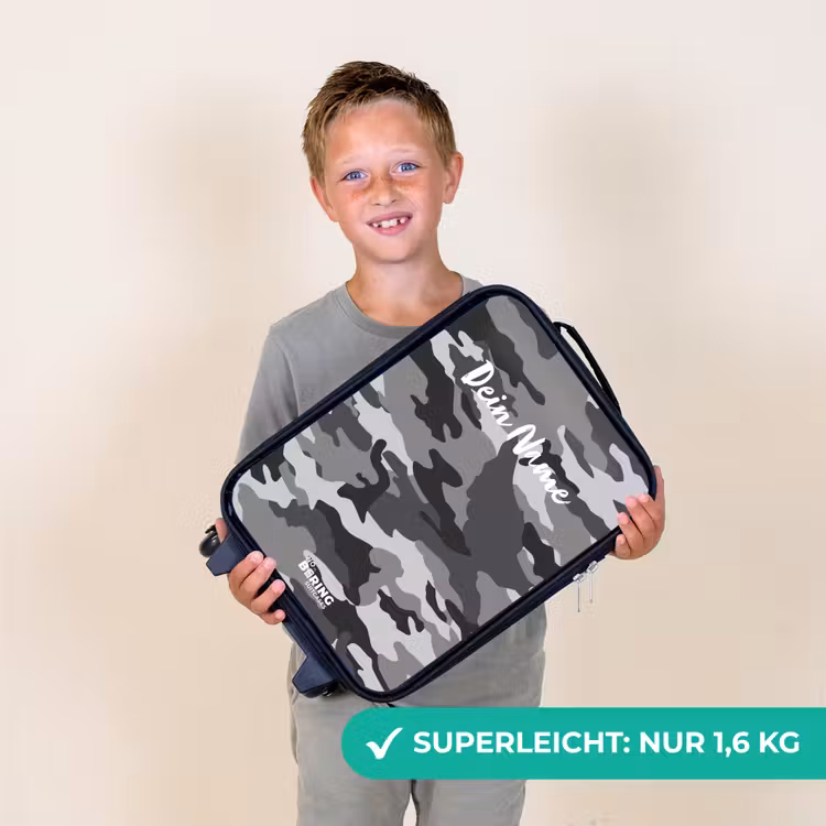 Kinderkoffer - Tarnfarbe grau — 7