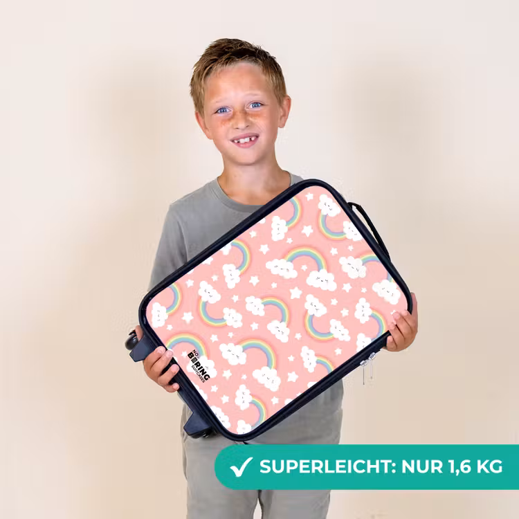 Kinderkoffer - Rosa mit Regenbogenmuster — 7