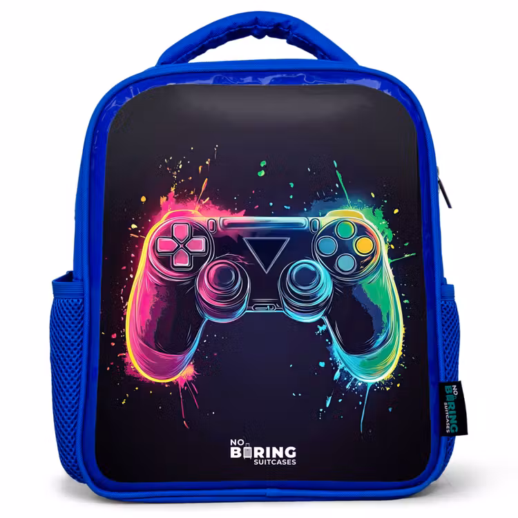 Kinderrucksack - Blau - Spiel - Controller - Bunt — 1