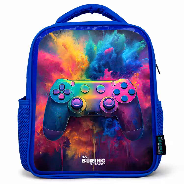 Kinderrucksack - Blau - Spiel - Controller - Bunt - Explosion — 1