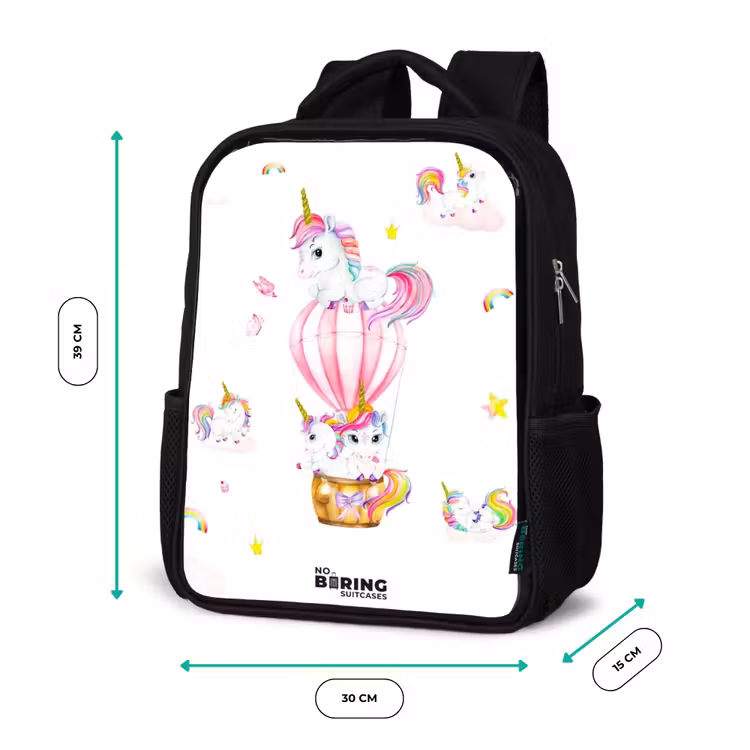 Kinderrucksack - Schwarz - Luftige Einhörner — 7
