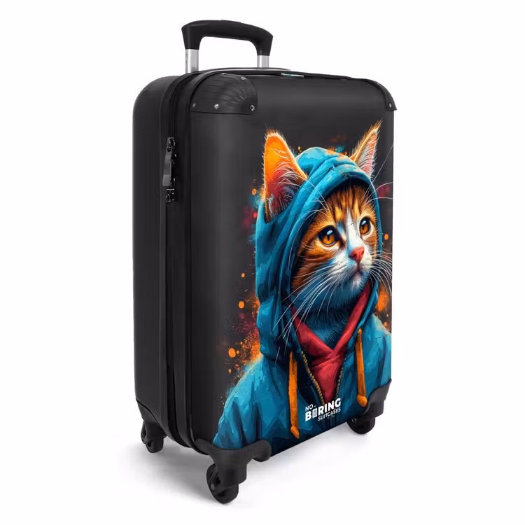 Koffer - Graffiti-Katze mit blauer Weste — 4