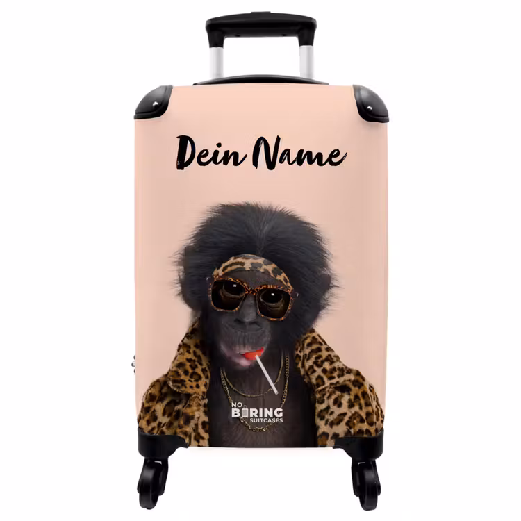 Koffer mit Name - Affe mit Loly — 1