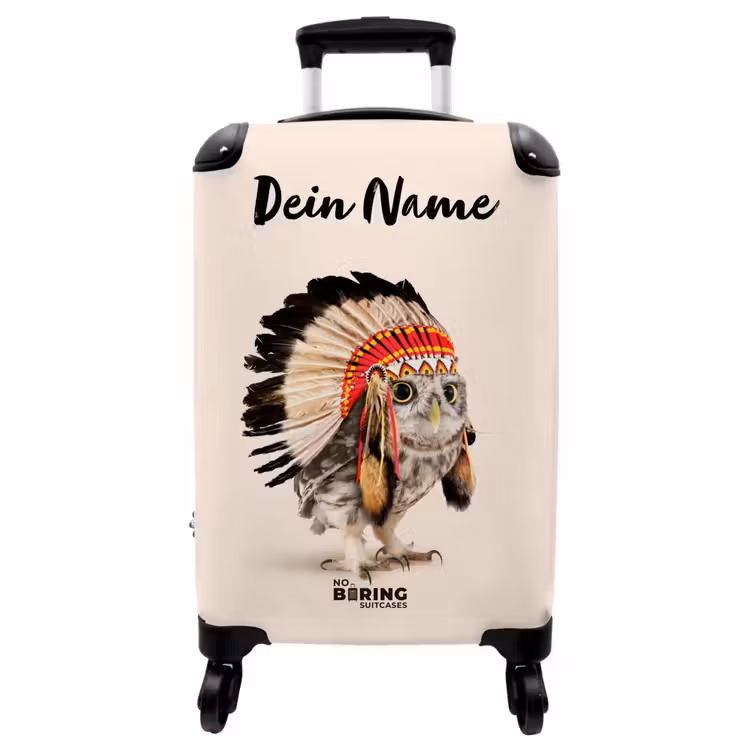 Koffer mit Name - Eule als Indianer — 1