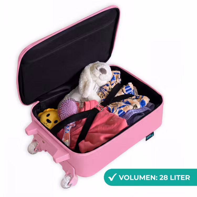 Kinderkoffer Rosa - Gitternetzlandschaft mit Sonne — 5