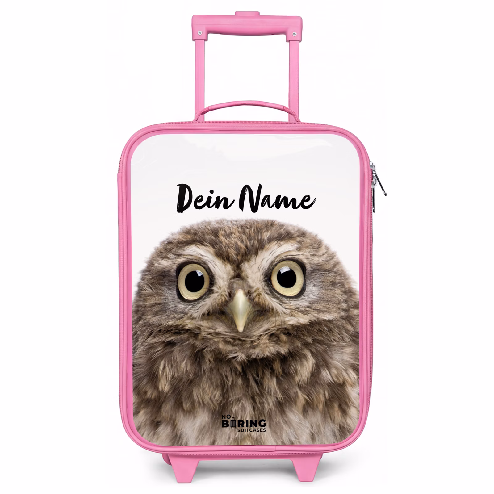 Kinderkoffer Rosa mit Name - Ulke Eule — 1