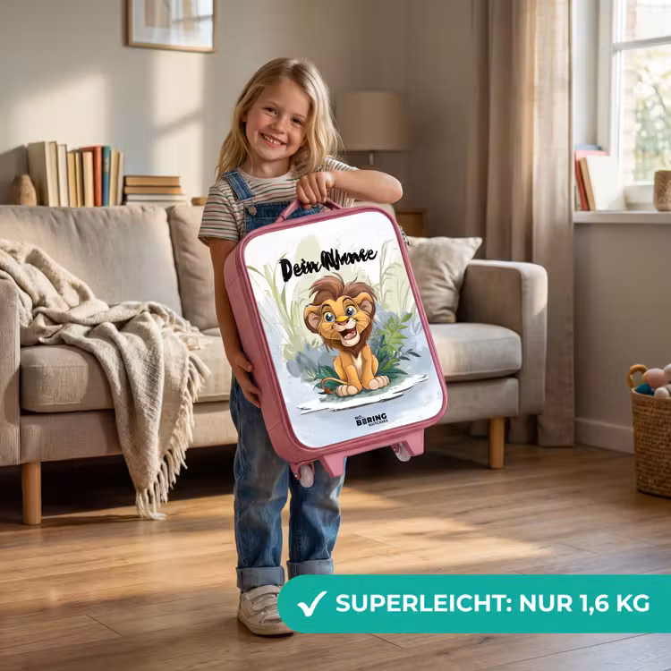 Kinderkoffer Rosa mit Name - Guusje-Giraffe — 2