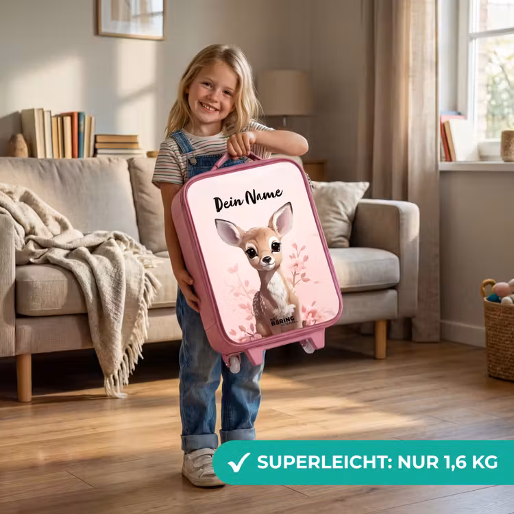 Kinderkoffer Rosa mit Name - Hedwig-Hirsch — 2