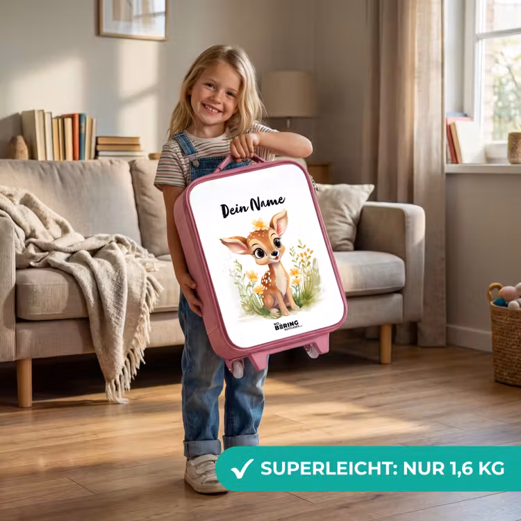 Kinderkoffer Rosa mit Name - Tilly Gärtnerin — 2