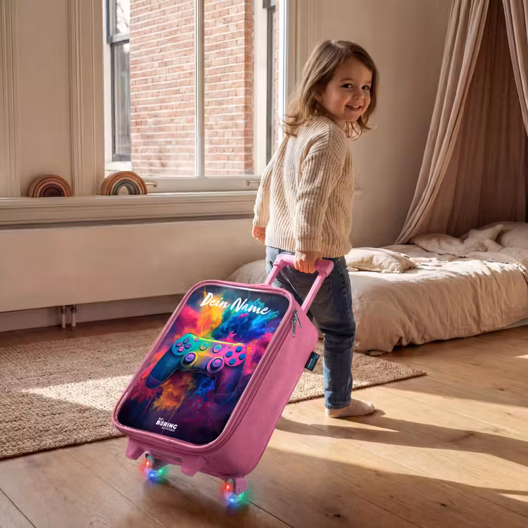 Kinderkoffer Rosa mit Name - Spiel - Controller - Bunt - Explosion — 3