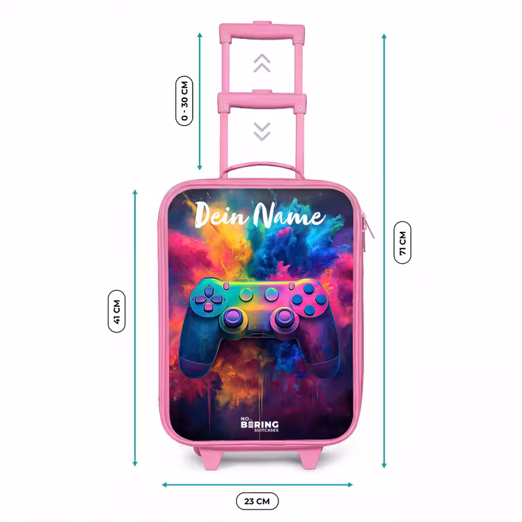 Kinderkoffer Rosa mit Name - Spiel - Controller - Bunt - Explosion — 6
