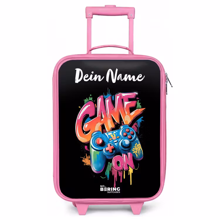 Kinderkoffer Rosa mit Name - Controller - Spiel - Graffiti - Text — 1