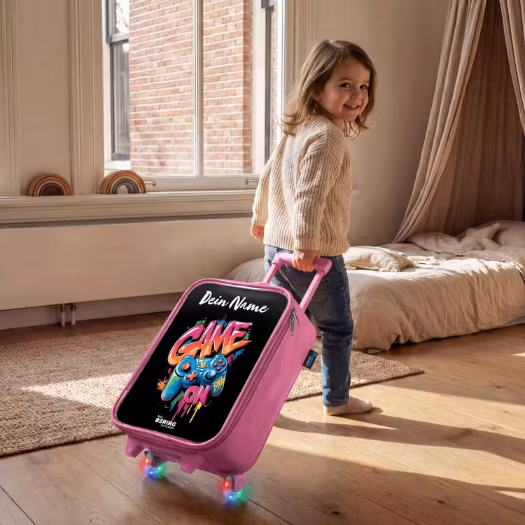 Kinderkoffer Rosa mit Name - Controller - Spiel - Graffiti - Text — 3