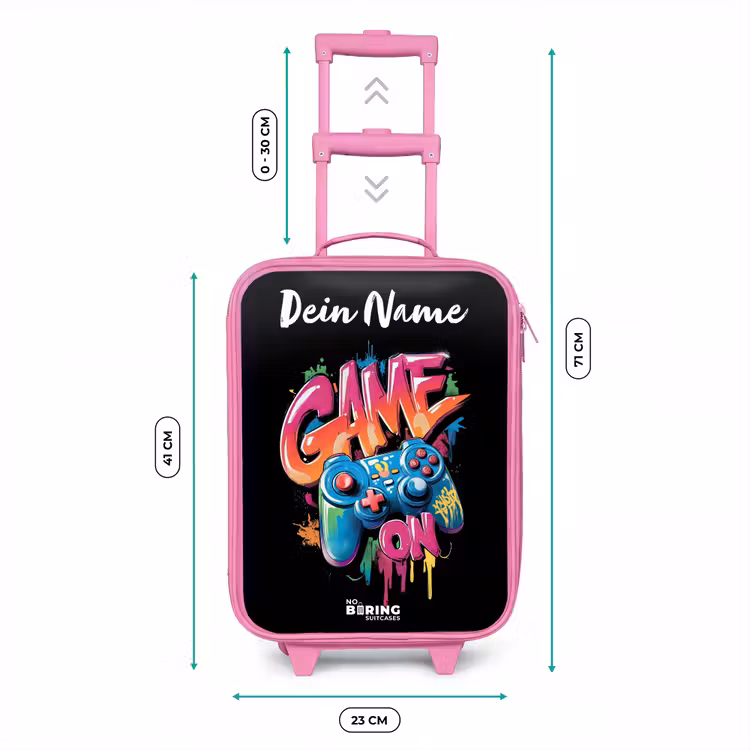 Kinderkoffer Rosa mit Name - Controller - Spiel - Graffiti - Text — 6