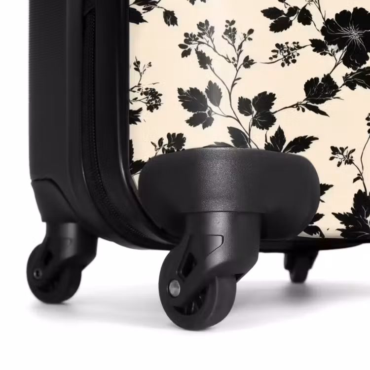 Koffer - Blumen - Muster - Schwarz — 6