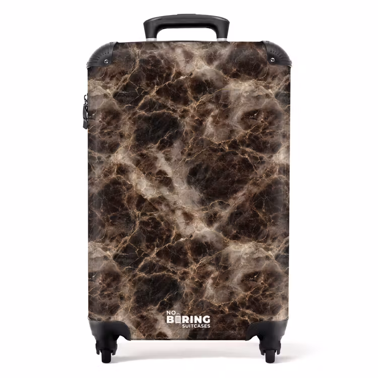 Koffer - Braun - Gold - Marmor — 1