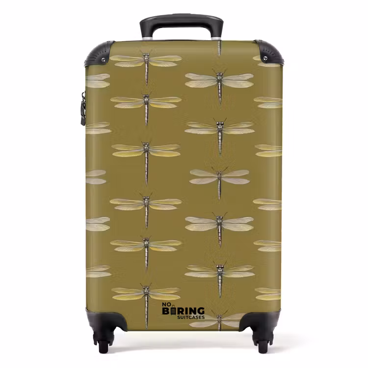 Koffer - Libellen - Muster - Grün — 1