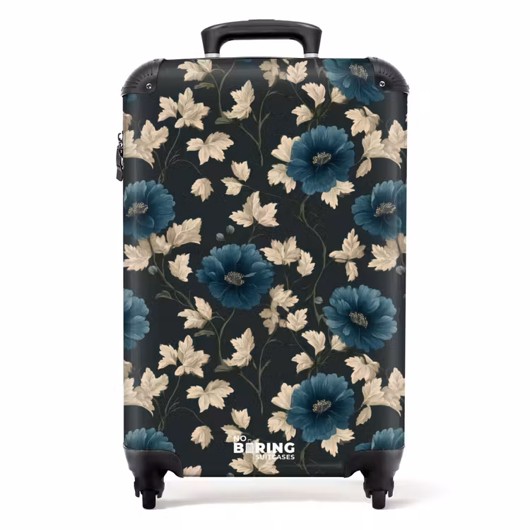 Koffer - Botanisch - Blumen - Blau — 1