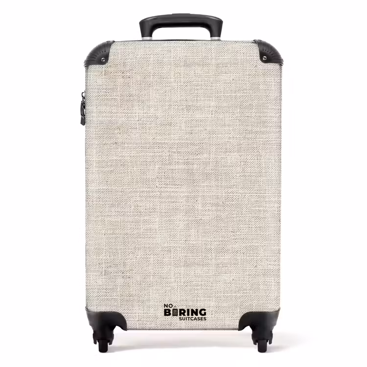 Koffer - Leinen - Textur - Beige — 1