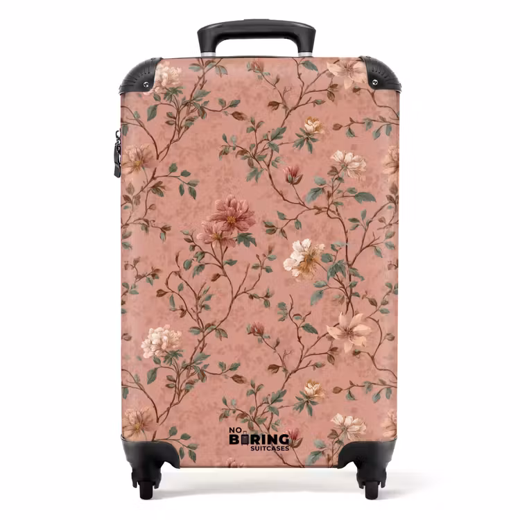 Koffer - Botanisch - Blumen - Rosa — 1