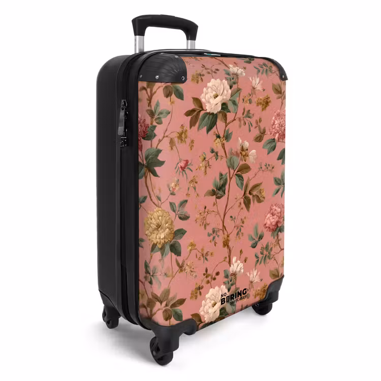 Koffer - Klassisch - Botanisch - Rosa — 4