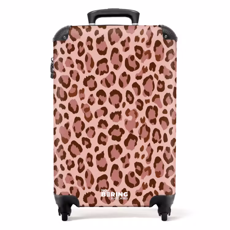 Koffer - Leopard - Muster - Rosa — 1