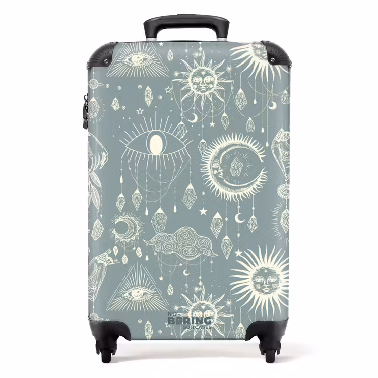 Koffer - Boho - Blauer Himmel Muster — 1