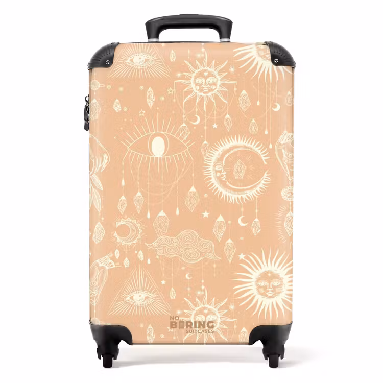 Koffer - Boho - Hellorangefarbenes Himmelsmuster — 1