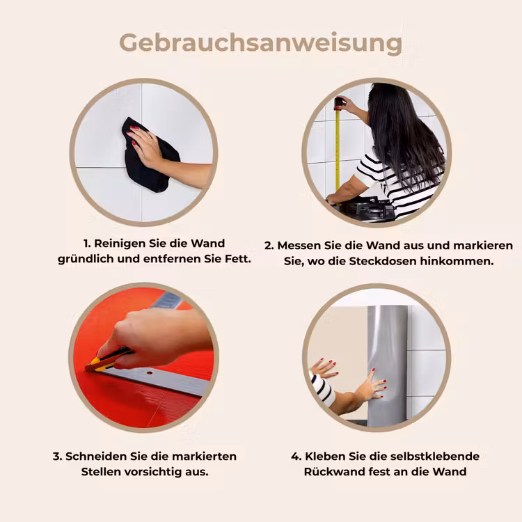 Küchenrückwand - Beige - Unifarben — 9