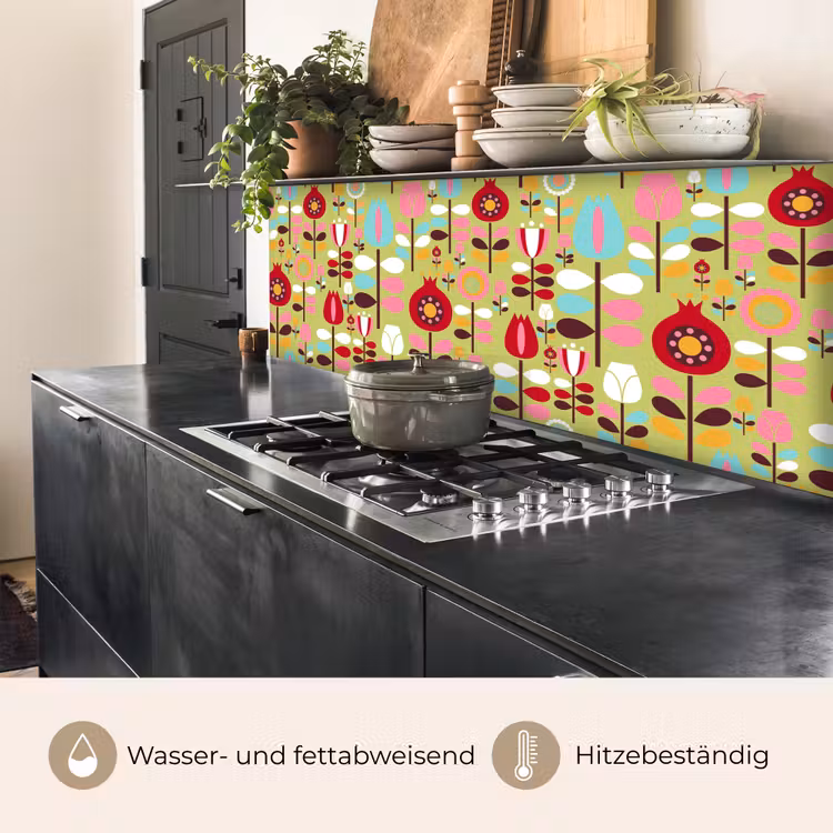 Küchenrückwand - Muster - Blumen - Farben — 5
