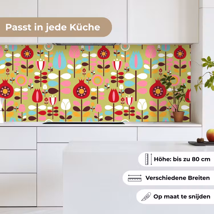 Küchenrückwand - Muster - Blumen - Farben — 7