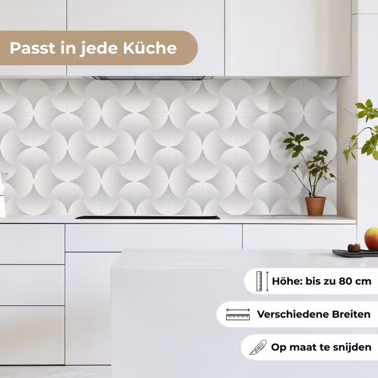 Küchenrückwand - Muster - Silber - Retro — 7