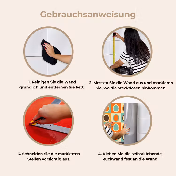 Küchenrückwand - Retro - Muster - Ei — 9